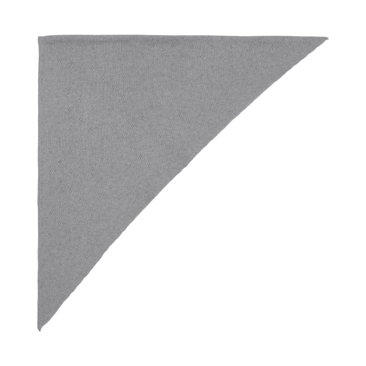 Large Milledeux® Pointelle Cashmere Triangle scarf - grey - Image 3