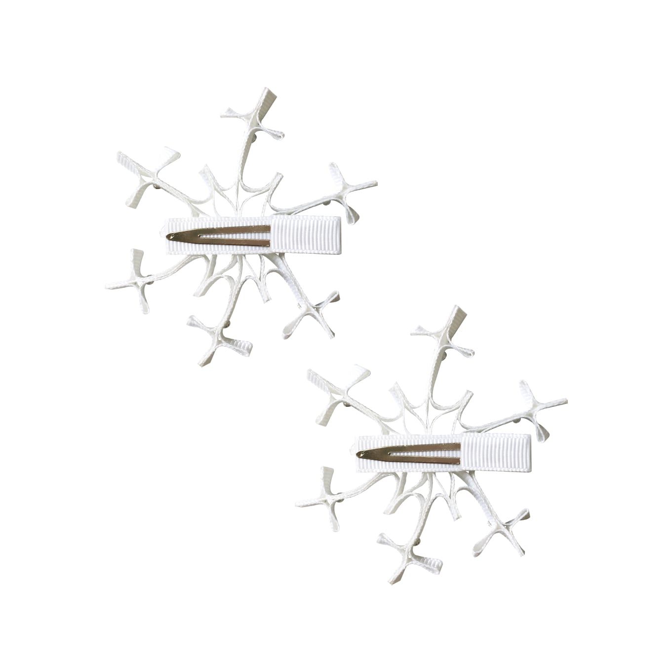 Milledeux® Snowflake - set with 2 hair clips - White - Image 2