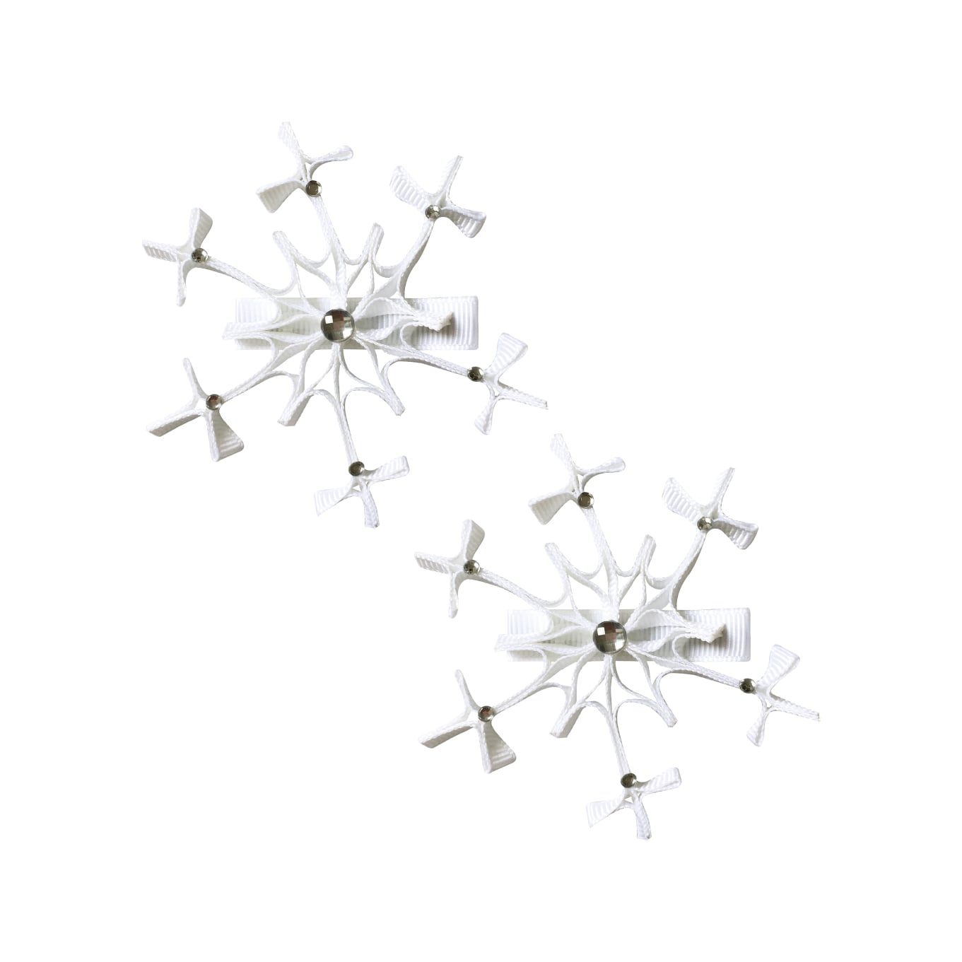 Milledeux® Snowflake - set with 2 hair clips - White