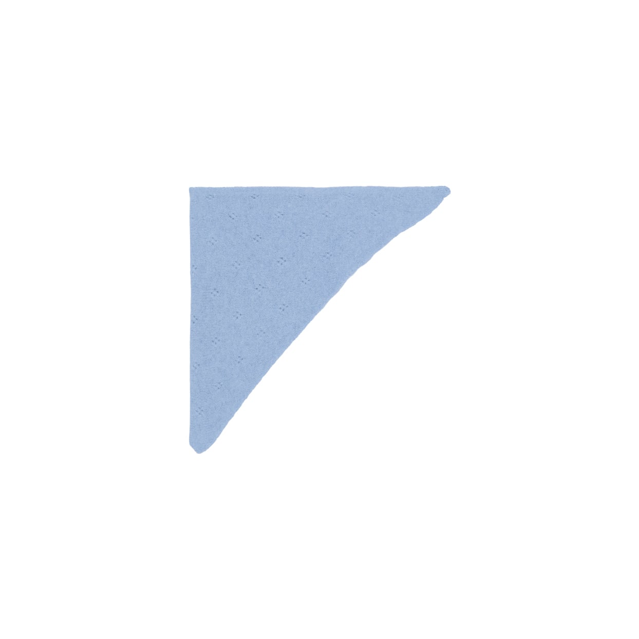 Small Milledeux® Pointelle Cashmere Triangle scarf - blue - Image 3