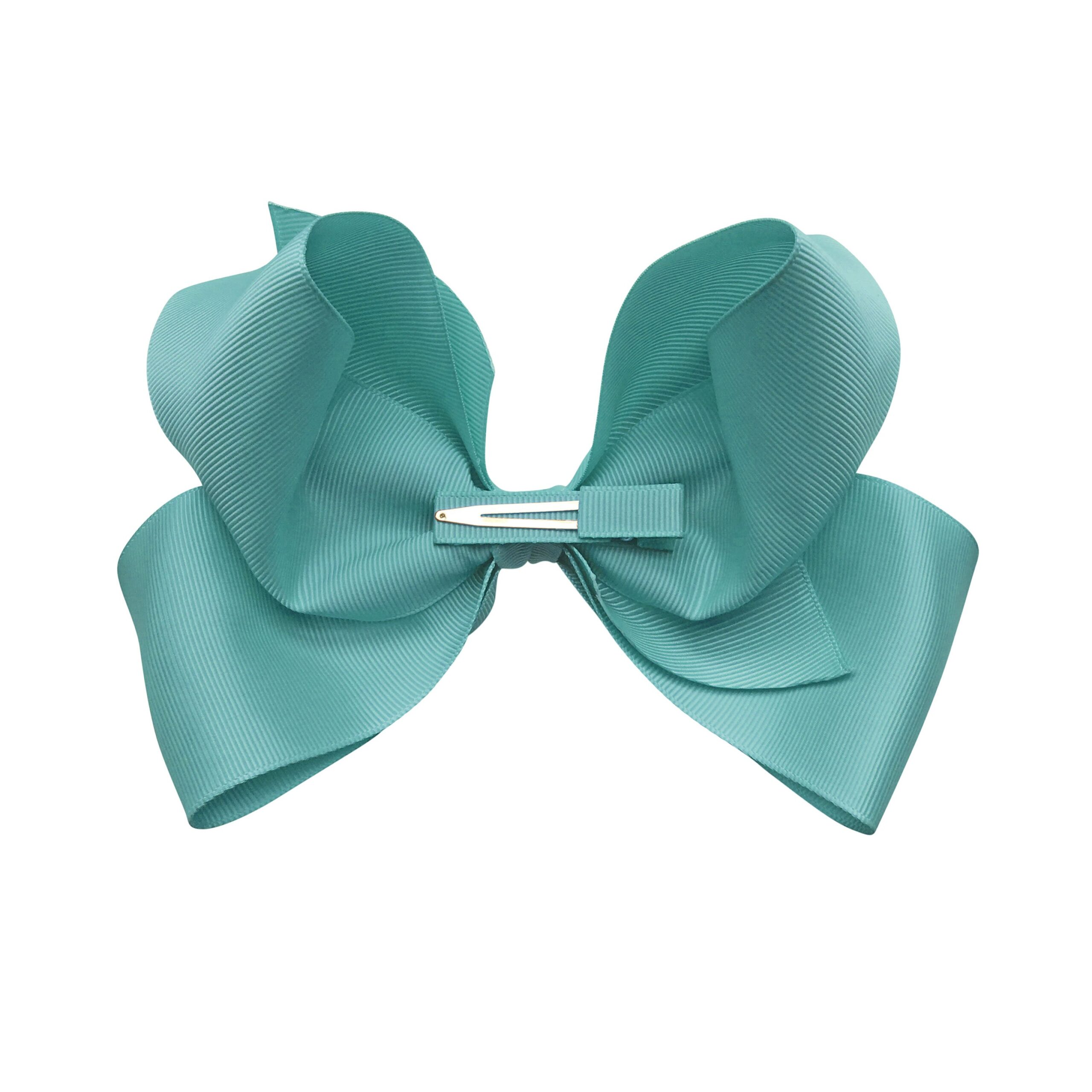 Jumbo Boutique Bow - alligator clip - nile blue - Image 2