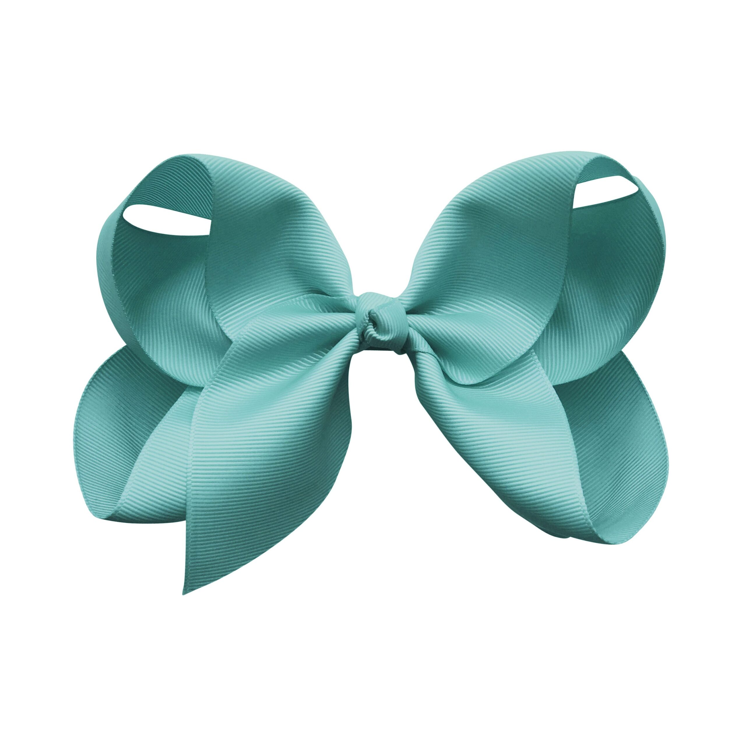 Jumbo Boutique Bow - alligator clip - nile blue