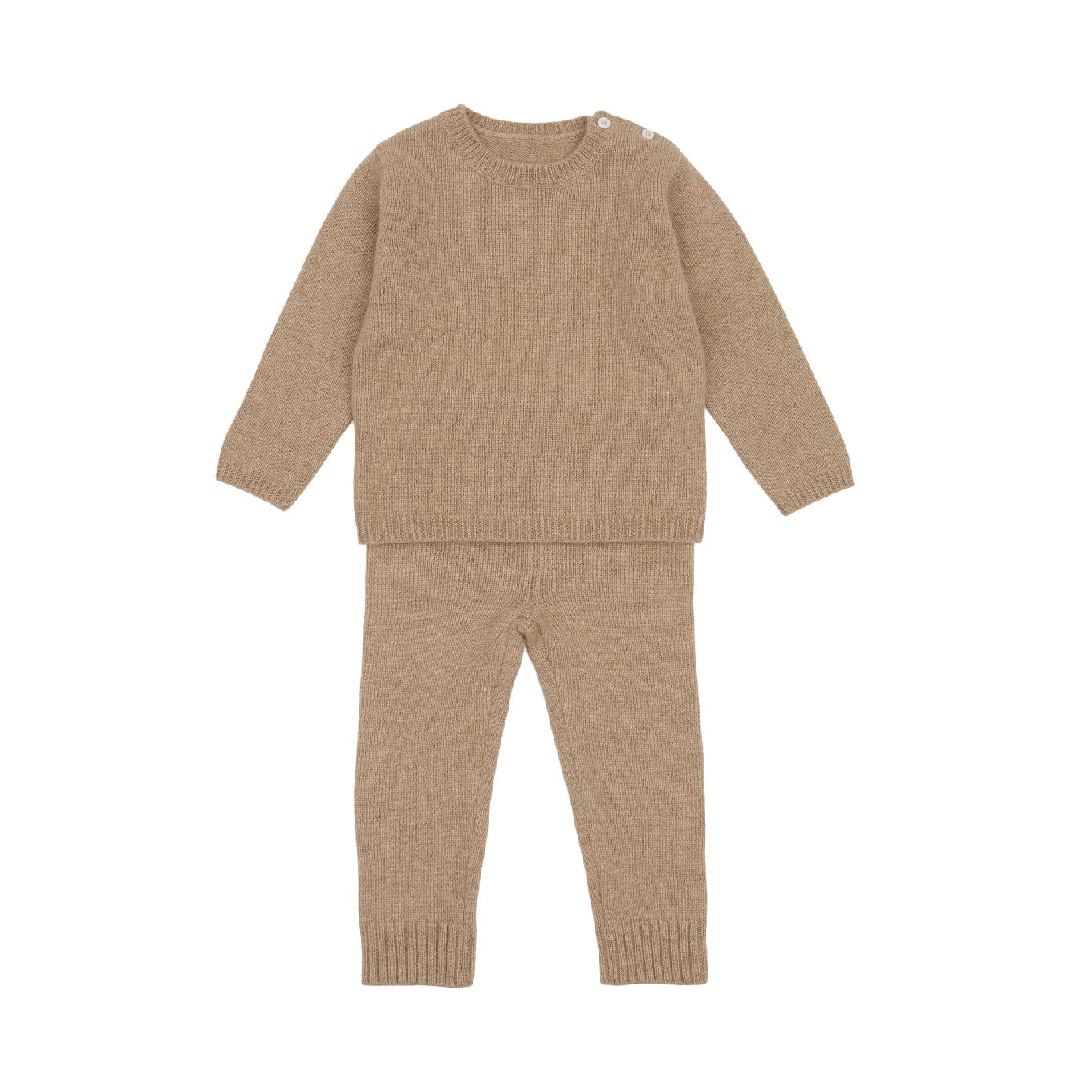 Milledeux® Baby Cashmere Gift set - Crew neck sweater and pants - beige - Image 5