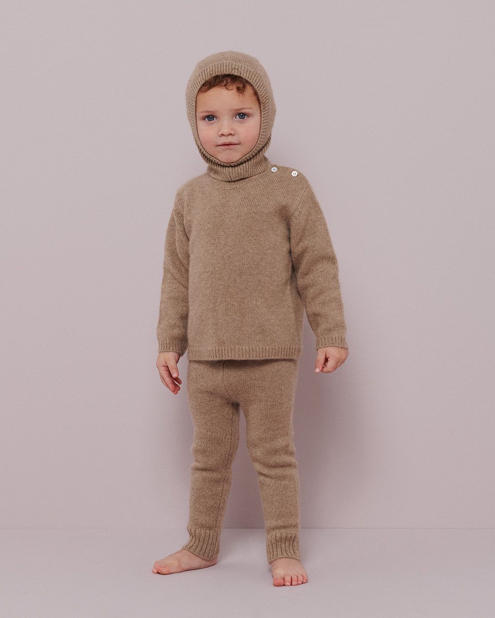 Milledeux® Baby Cashmere Gift set - Crew neck sweater and pants - beige