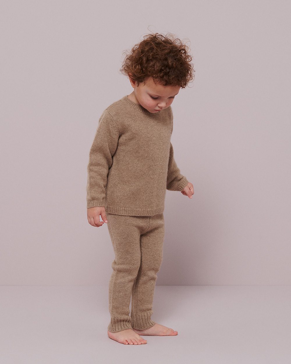Milledeux® Baby Cashmere Gift set - Crew neck sweater and pants - beige - Image 2